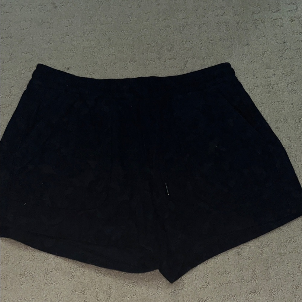 Women's Navy Camo Casual sweat Shorts
